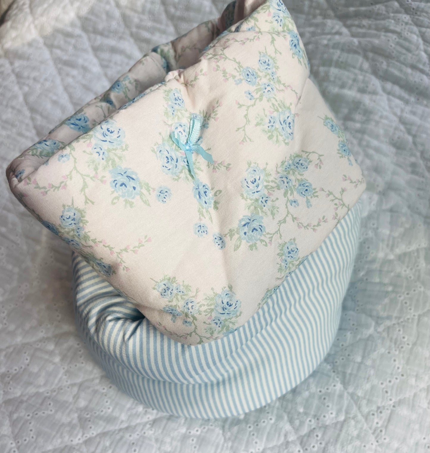SMALL PUFF BUCKET ORGANIZER - Vintage Garden