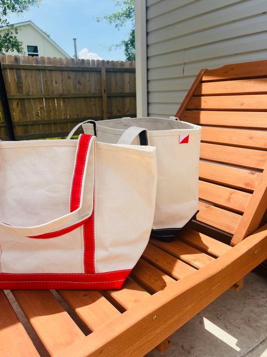 Classic Canvas Tote Bag Medium- Red