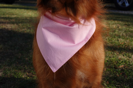 Pink & White Polkadot Pet Bandana