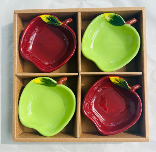 Set of 4 Bowls - Apples