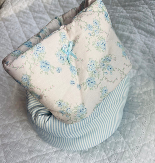 SMALL PUFF BUCKET ORGANIZER - Vintage Garden