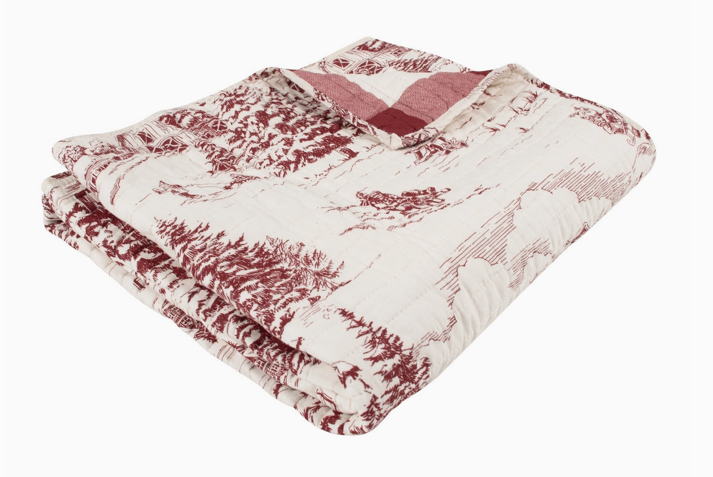 Winter Sleigh Ride Quilted Throw