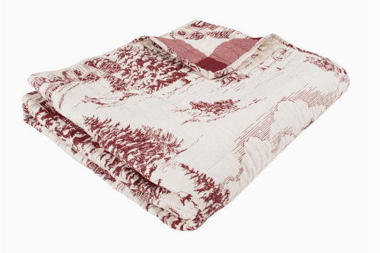 Winter Sleigh Ride Quilted Throw