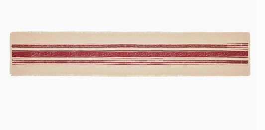 Burlap Red Stripe Runner