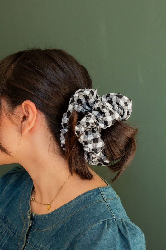 Gothic Gingham Jumbo Scrunchie