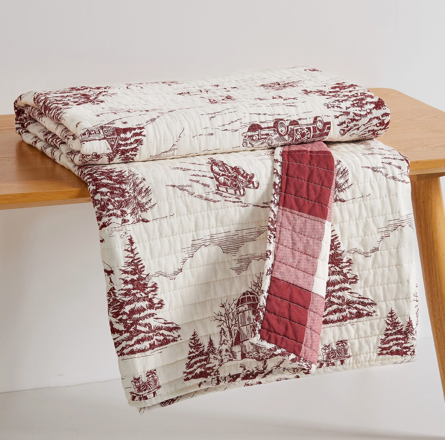 Winter Sleigh Ride Quilted Throw