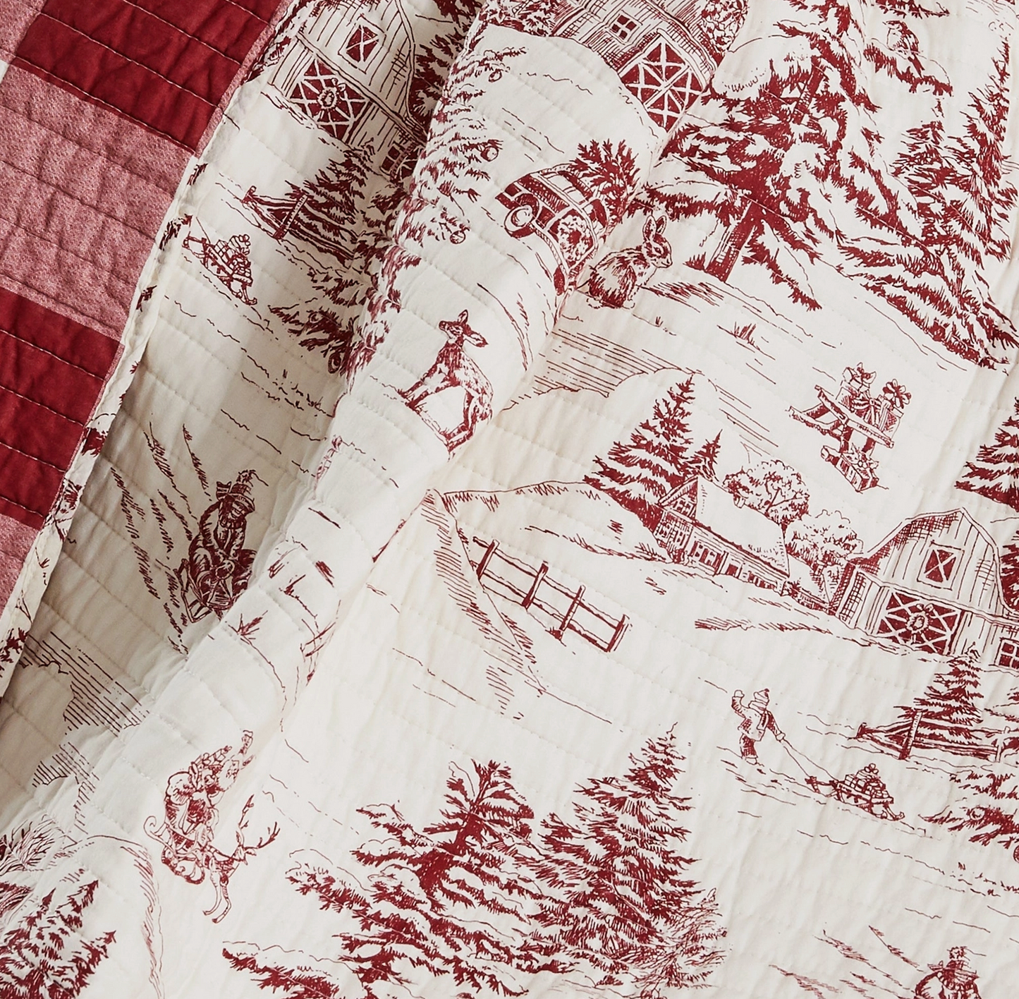Winter Sleigh Ride Quilted Throw