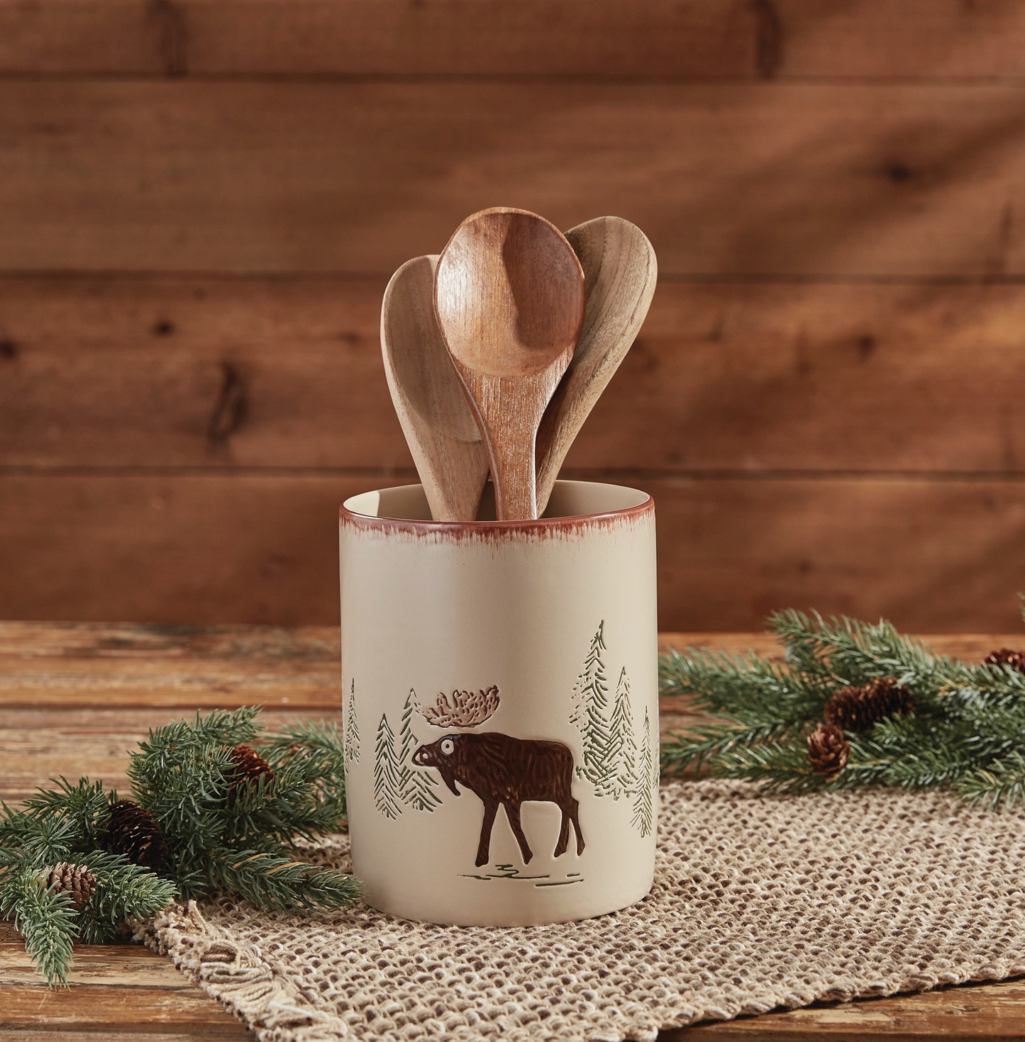 Rustic Retreat Utensil Crock