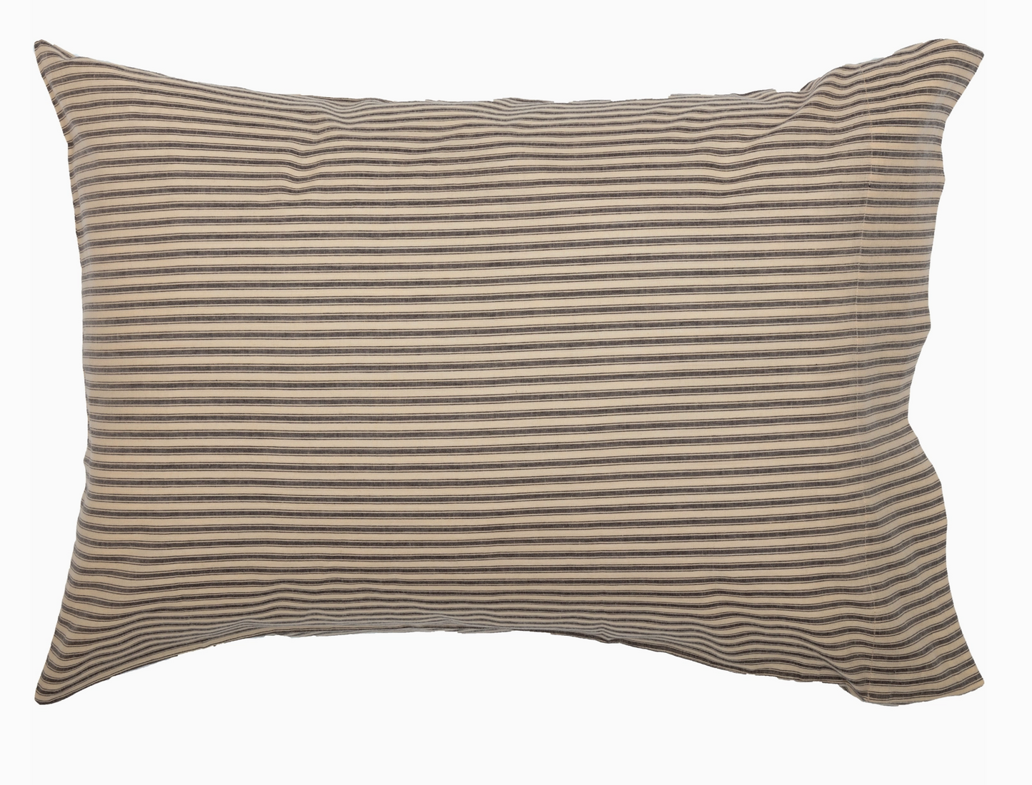 Set of 2 - Charcoal Ticking Stripe Standard Pillow Case